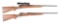 (M) LOT OF TWO: REMINGTON 700 CLASSIC BOLT ACTION RIFLES, ONE WITH SCOPE.