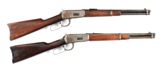 (C) LOT OF TWO: TWO WINCHESTER 94 TRAPPER LEVER ACTION RIFLES.