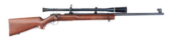 (C) WINCHESTER 75 BOLT ACTION RIFLE WITH SCOPE.