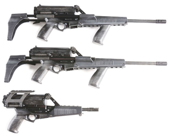 (M) LOT OF 3: TWO CALICO LIBERTY I SEMI-AUTOMATIC RIFLES AND A CALICO LIBERTY III SEMI-AUTOMATIC PIS