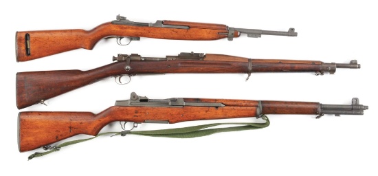 (C) LOT OF 3: U.S. SERVICE RIFLES.
