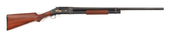 (C) WINCHESTER 97 ENGRAVED SLIDE ACTION SHOTGUN.