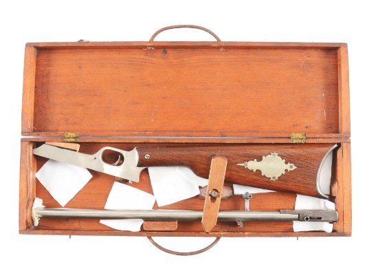 (C) CASED QUACKENBUSH SINGLE SHOT .22 LR BOYS RIFLE.