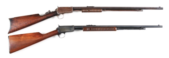 (C) LOT OF 2: WINCHESTER MODEL 1890 AND MODEL 62A SLIDE ACTION RIFLES.