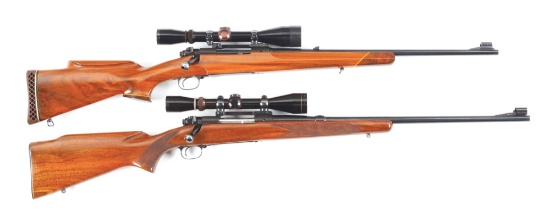 (C) LOT OF TWO: WINCHESTER MODEL 70 BOLT ACTION .30-06 RIFLES WITH SCOPES.