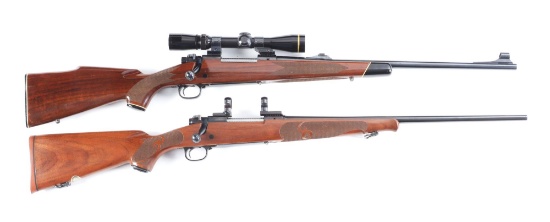 (M) LOT OF TWO: WINCHESTER 70XTR BOLT ACTION RIFLES, ONE WITH SCOPE.