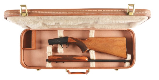 (C) EARLY WHEEL SIGHT BROWNING GRADE I SEMI-AUTOMATIC .22 RIFLE WITH AIRWAYS CASE.