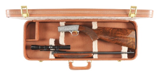 (M) BROWNING AUTO 22 GRADE III SEMI AUTOMATIC RIFLE WITH SCOPE.
