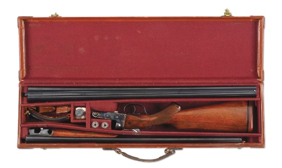 (C) PARKER BROS. VHE 20 GAUGE SIDE BY SIDE SHOTGUN.