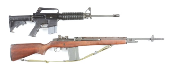 LOT OF 2: COLT AND SPRINGFIELD SEMI-AUTOMATIC RIFLES.