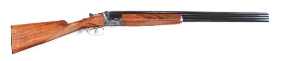 (C) FINE MERKEL MODEL 200 OVER UNDER SHOTGUN WITH BRILEY INSERTS.