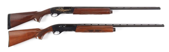 (M) LOT OF TWO: REMINGTON 1100 SEMI AUTOMATIC SHOTGUNS.