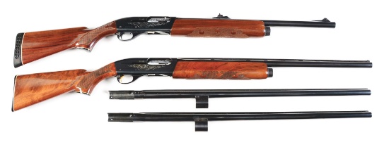 (M) LOT OF TWO: REMINGTON 1100 SEMI AUTOMATIC SHOTGUNS.