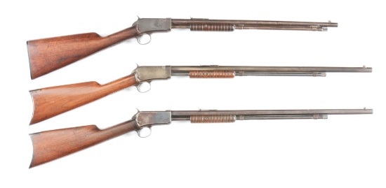 (C) LOT OF THREE: THREE WINCHESTER SLIDE ACTION RIFLES.