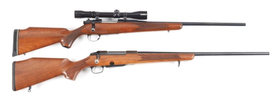 (C+M) LOT OF TWO: SAKO WITH SCOPE AND TIKKA BOLT ACTION RIFLES.