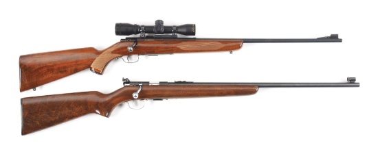 (C) LOT OF TWO: TWO WINCHESTER BOLT ACTION RIFLES, ONE MODEL 75 AND ONE MODEL 69-A, MODEL 75 WITH SC