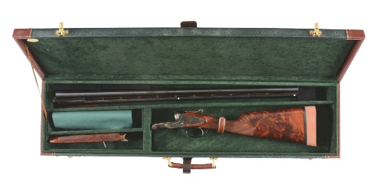 (M) L.C. SMITH CROWN GRADE SIDE BY SIDE SHOTGUN.