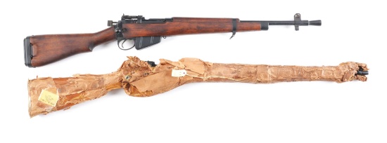 (C) LOT OF TWO: FAZAKERLEY PRODUCTION ENFIELD BOLT ACTION MILITARY RIFLES.