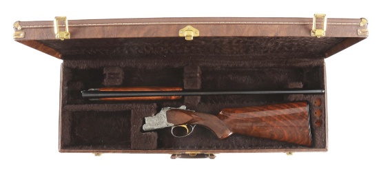 (M) RARE 28 BORE BROWNING DIANA GRADE SUPERPOSED SHOTGUN WITH CASE.