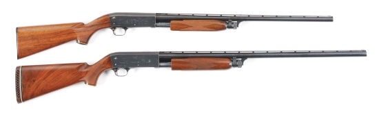 (C) LOT OF 2 ITHACA 37 SHOTGUNS.