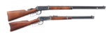 (C) LOT OF TWO: WINCHESTER 1894 .25-35 LEVER ACTION RIFLE (1898) AND WINCHESTER 1894 .35-35 LEVER AC