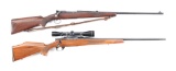 LOT OF TWO: (A) WINCHESTER MODEL 54 .30 BOLT ACTION RIFLE (B) WEATHERBY VANGUARD 7MM REMINGTON MAGNU