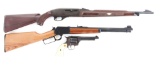 (M) LOT OF THREE: REMINGTON NYLON 66 SEMI-AUTOMATIC RIFLE, MARLIN MODEL 39TDS LEVER-ACTION RIFLE, AN
