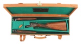 (M) AYA GRADE TWO DOUBLE BARREL SHOTGUN WITH TWO SETS OF BARRELS IN 28 GAUGE AND 20 GAUGE WITH CASE.