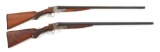 (C) LOT OF TWO: TWO ITHACA FLUES GRADE 1 SIDE BY SIDE SHOTGUNS.