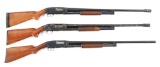 (C) LOT OF 3: WINCHESTER MODEL 12 SLIDE ACTION SHOTGUNS.