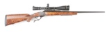 (M) CUSTOM STOCKED RUGER NUMBER 1 SINGLE SHOT .22-250 RIFLE.