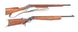 (C) LOT OF TWO: TWO STEVENS SINGLE SHOT .22 LR RIFLES