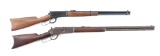 (M) LOT OF TWO: BROWNING 1886 .45-70 LEVER ACTION RIFLE AND WINCHESTER 1876 .45-60 LEVER ACTION RIFL