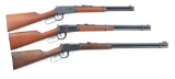 (M) LOT OF THREE WINCHESTER LEVER ACTION RIFLES.