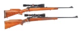 (C) LOT OF TWO: WINCHESTER MODEL 70 BOLT ACTION .30-06 RIFLES WITH SCOPES.