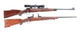 (M) LOT OF TWO: WINCHESTER 70XTR BOLT ACTION RIFLES, ONE WITH SCOPE.