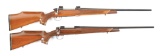 (C+M) LOT OF TWO: TWO ITHACA BOLT ACTION RIFLES.
