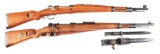 (C) LOT OF TWO:TWO MAUSER 8MM BOLT ACTION MILITARY RIFLES.