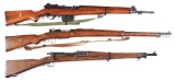 (C) LOT OF THREE: EGYPTIAN CONTRACT FN49, TURKISH MAUSER, AND PARRIS AND DUN TRAINING RIFLES.2 MILIT
