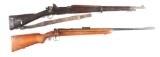 (C) LOT OF TWO: REMINGTON 03-A3 AND MAUSER BANNER .22 BOLT ACTION RIFLES.