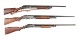 (C) LOT OF THREE: THREE WINCHESTER SLIDE ACTION SHOTGUNS.