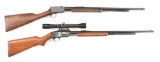 (C) LOT OF 2 WINCHESTER 62A AND 61 SLIDE ACTION RIFLE.