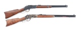 (C+M) LOT OF TWO LEVER ACTION RIFLES: WINCHESTER 1873 .44-40 AND WINCHESTER 1873 .357 MAGNUM.
