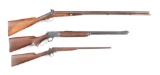 (A+C) LOT OF THREE: PERCUSSION SIDE BY SIDE, MARLIN 39A LEVER ACTION, AND HOPKINS AND ALLEN NO. 722