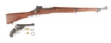 (C) LOT OF TWO: REMINGTON 1917 .30-06 RIFLE AND WEBLEY MARK 5 REVOLVER.