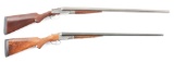 (C) LOT OF TWO: LEFEVER GRADE I AND PARKER DH SIDE BY SIDE SHOTGUNS.