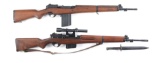 (C) LOT OF TWO: TWO FABRIQUE NATIONALE SEMI AUTOMATIC RIFLES.