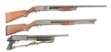 (M+C) LOT OF 3: ITHACA SLIDE ACTION SHOTGUNS.