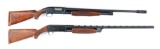 (C) LOT OF 2: WINCHESTER AND ITHACA SEMI AUTOMATIC SHOTGUNS.