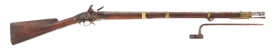 (A) EARLY DUTCH FLINTLOCK CADET'S FUSIL WITH BAYONET.